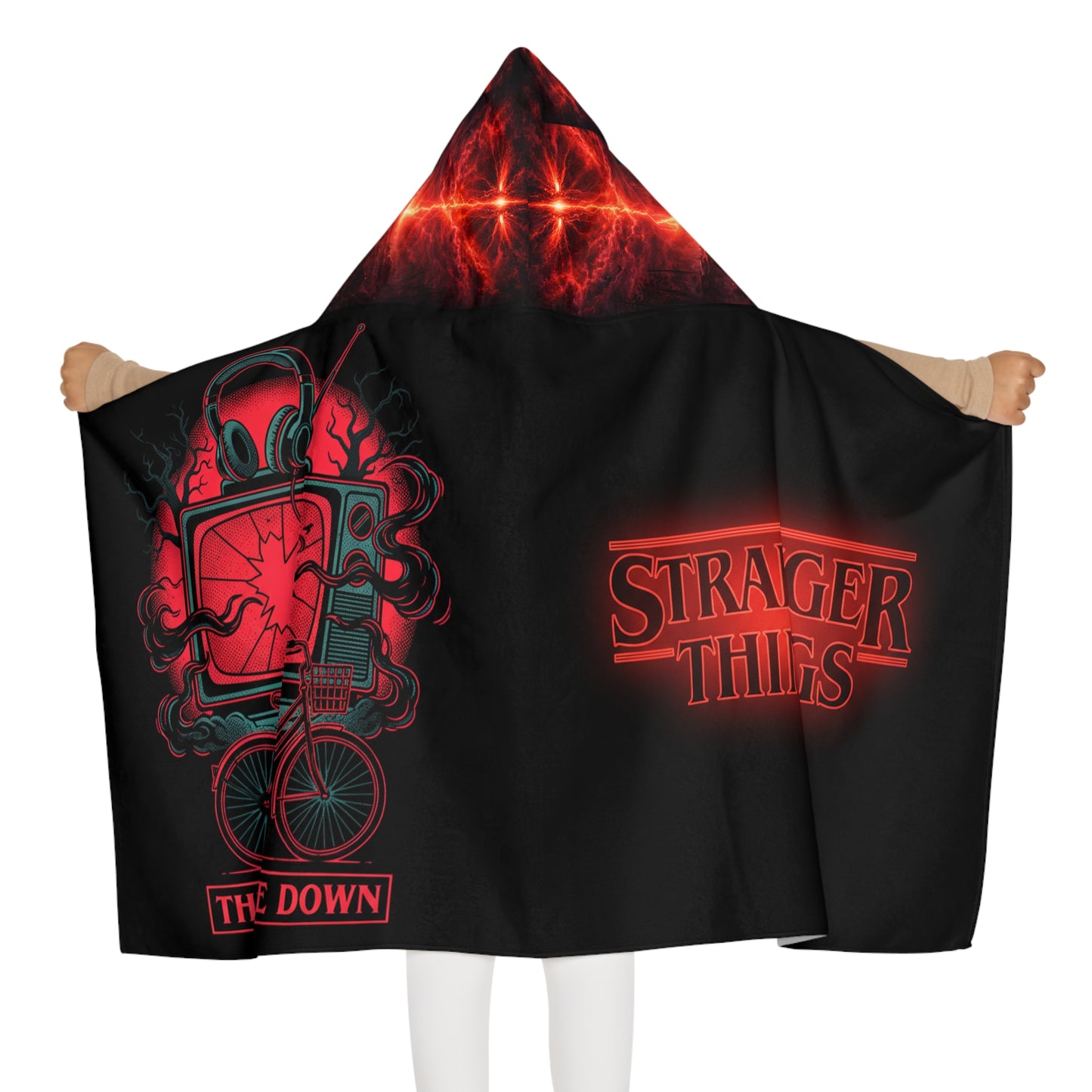 Stranger Things Youth Hooded Towel – Retro Sci‑Fi Kids Beach & Bath Wrap