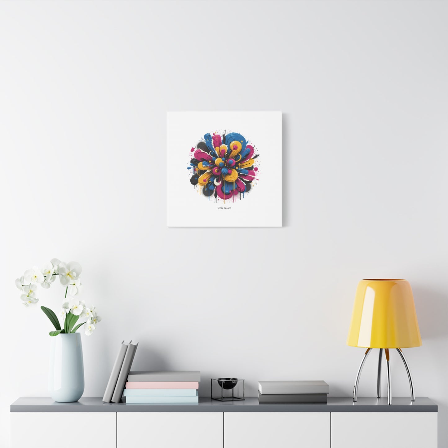 Painterly Abstract Floral Canvas, Matte Stretched Wall Art | Craft Maximalism