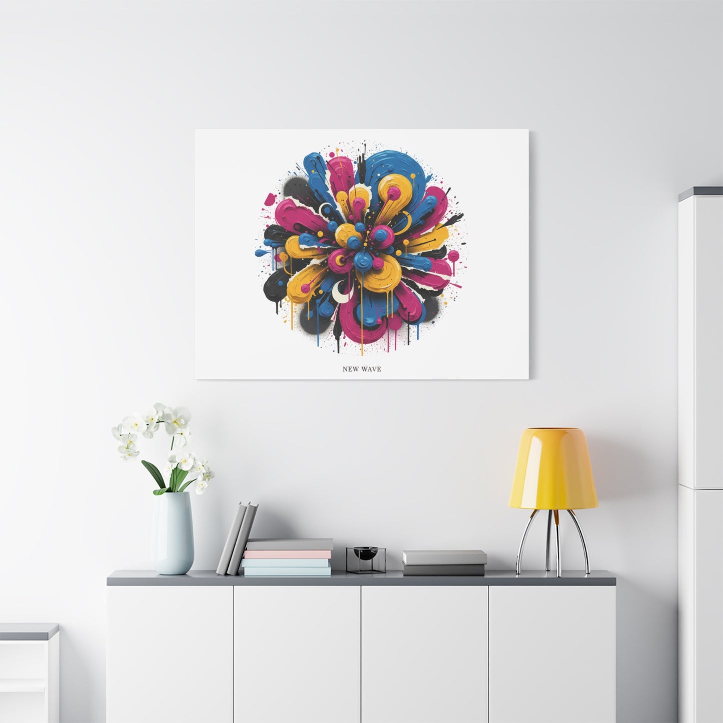 Painterly Abstract Floral Canvas, Matte Stretched Wall Art | Craft Maximalism