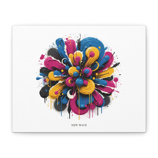 Painterly Abstract Floral Canvas, Matte Stretched Wall Art | Craft Maximalism