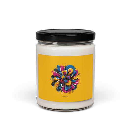 Painterly Abstract Floral Candle, Soy Jar Candle | Craft Maximalism