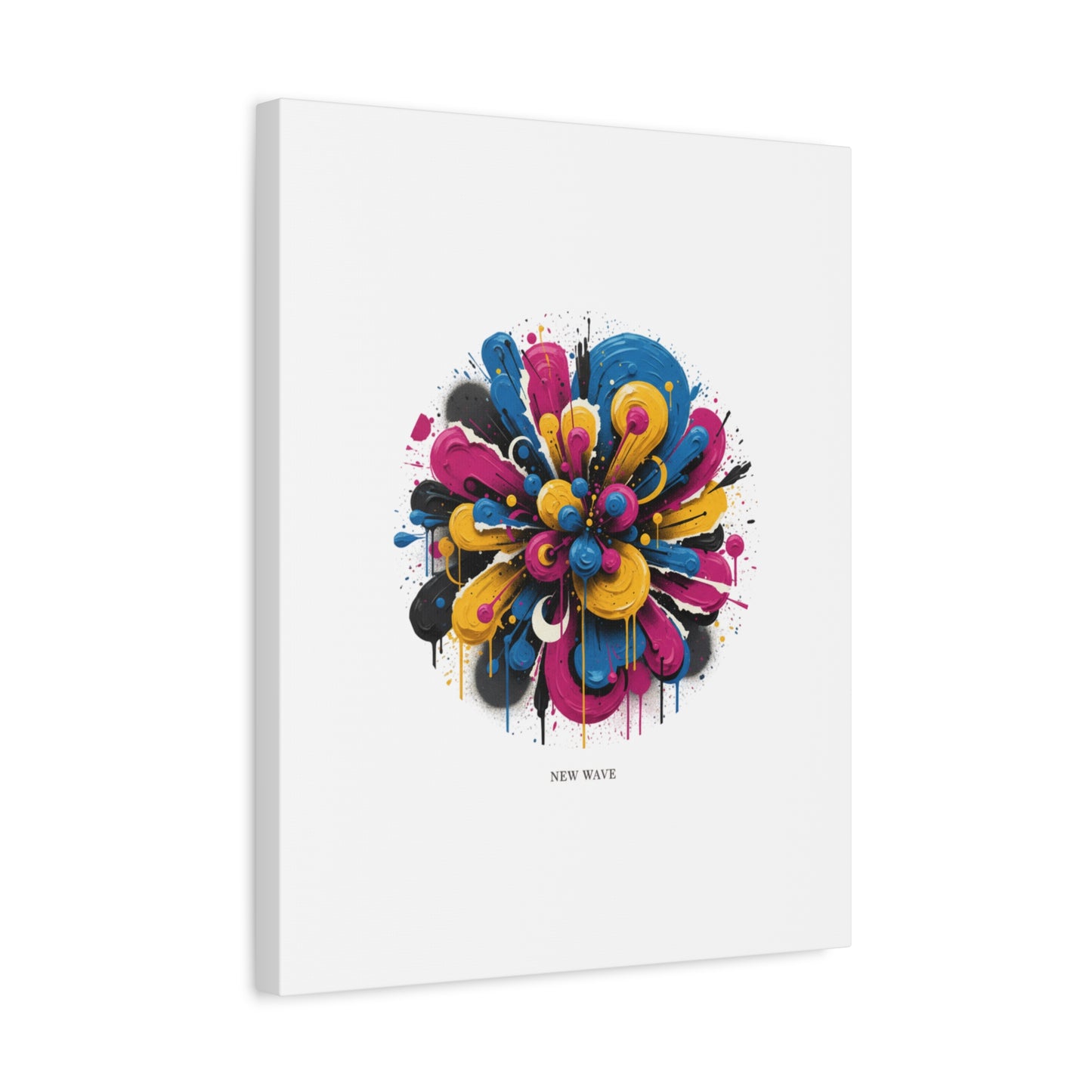Painterly Abstract Floral Canvas, Matte Stretched Wall Art | Craft Maximalism