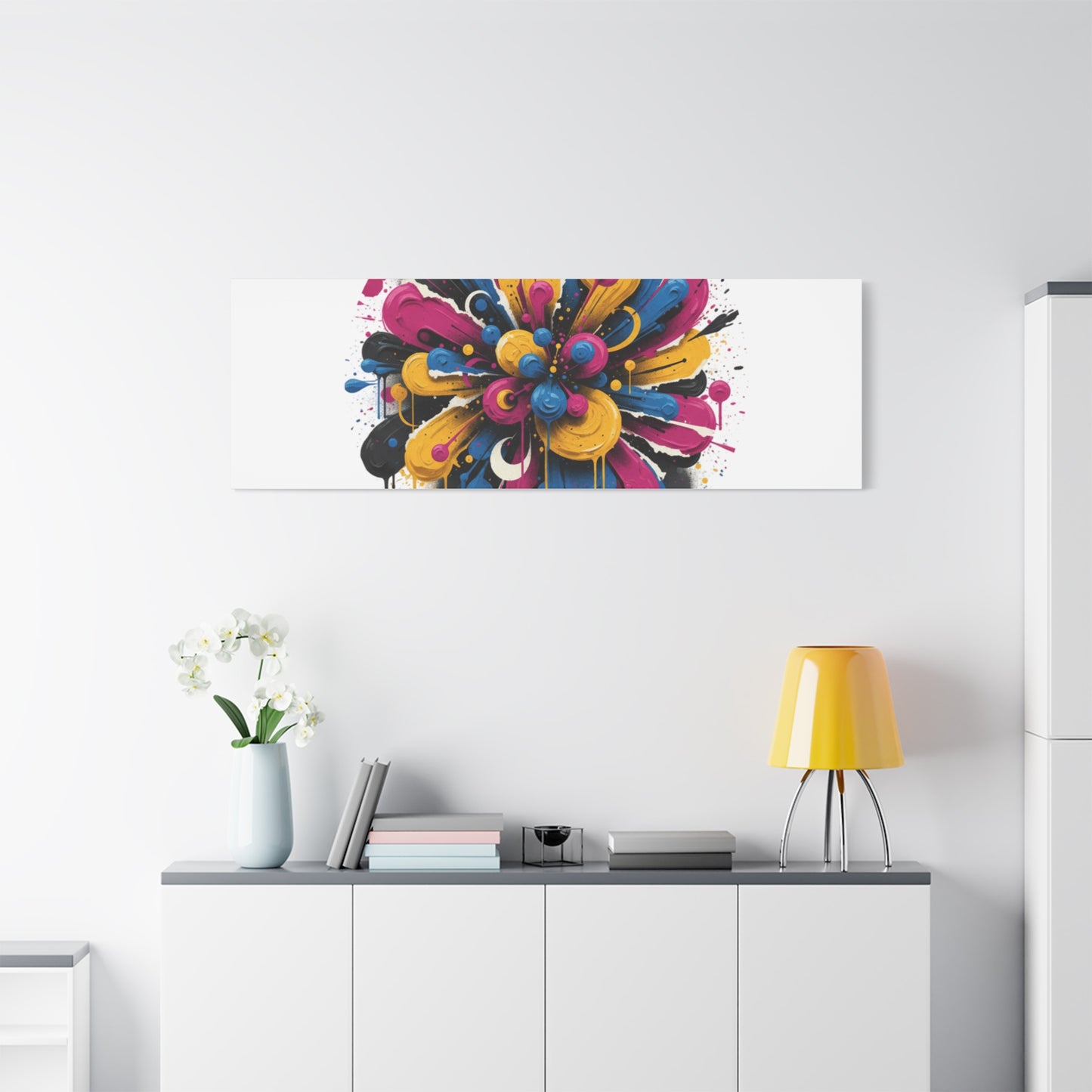 Painterly Abstract Floral Canvas, Matte Stretched Wall Art | Craft Maximalism