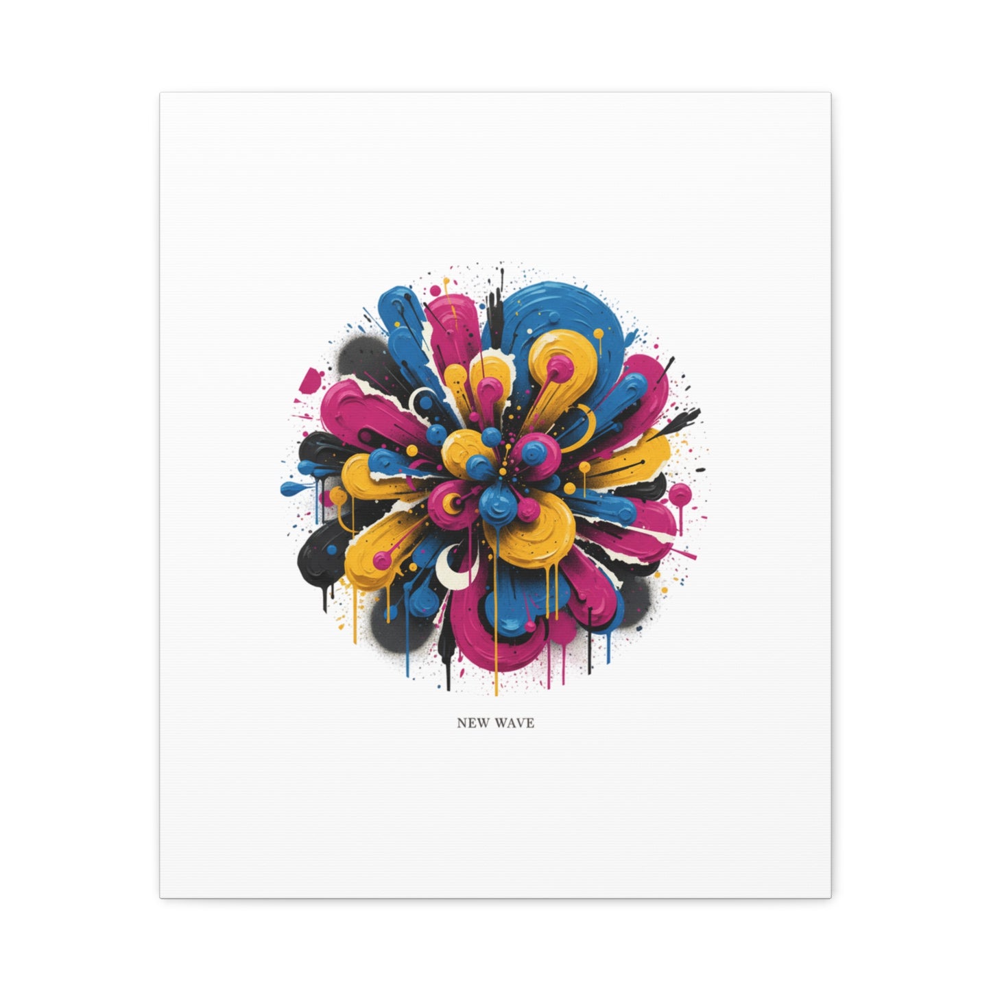 Painterly Abstract Floral Canvas, Matte Stretched Wall Art | Craft Maximalism