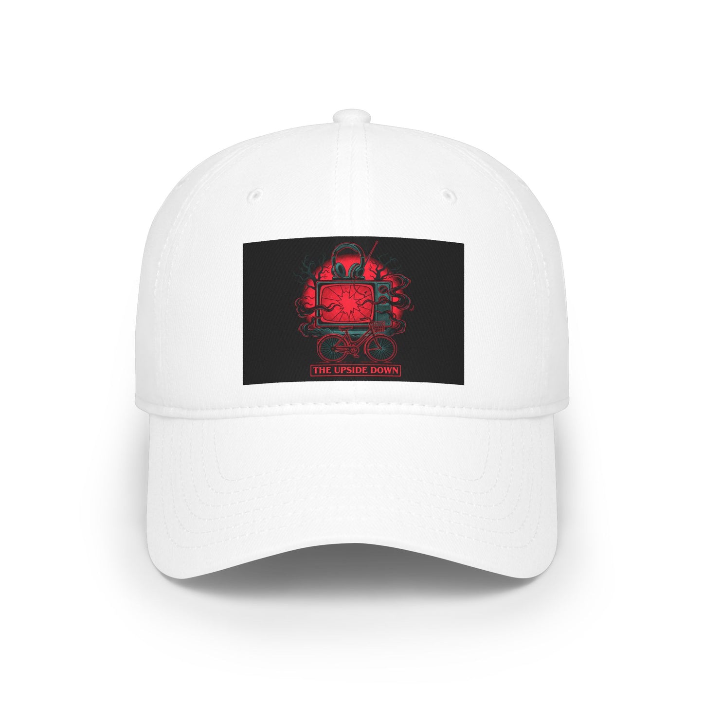 Retro Red TV Skull Cap – 'One More Round' Baseball Hat