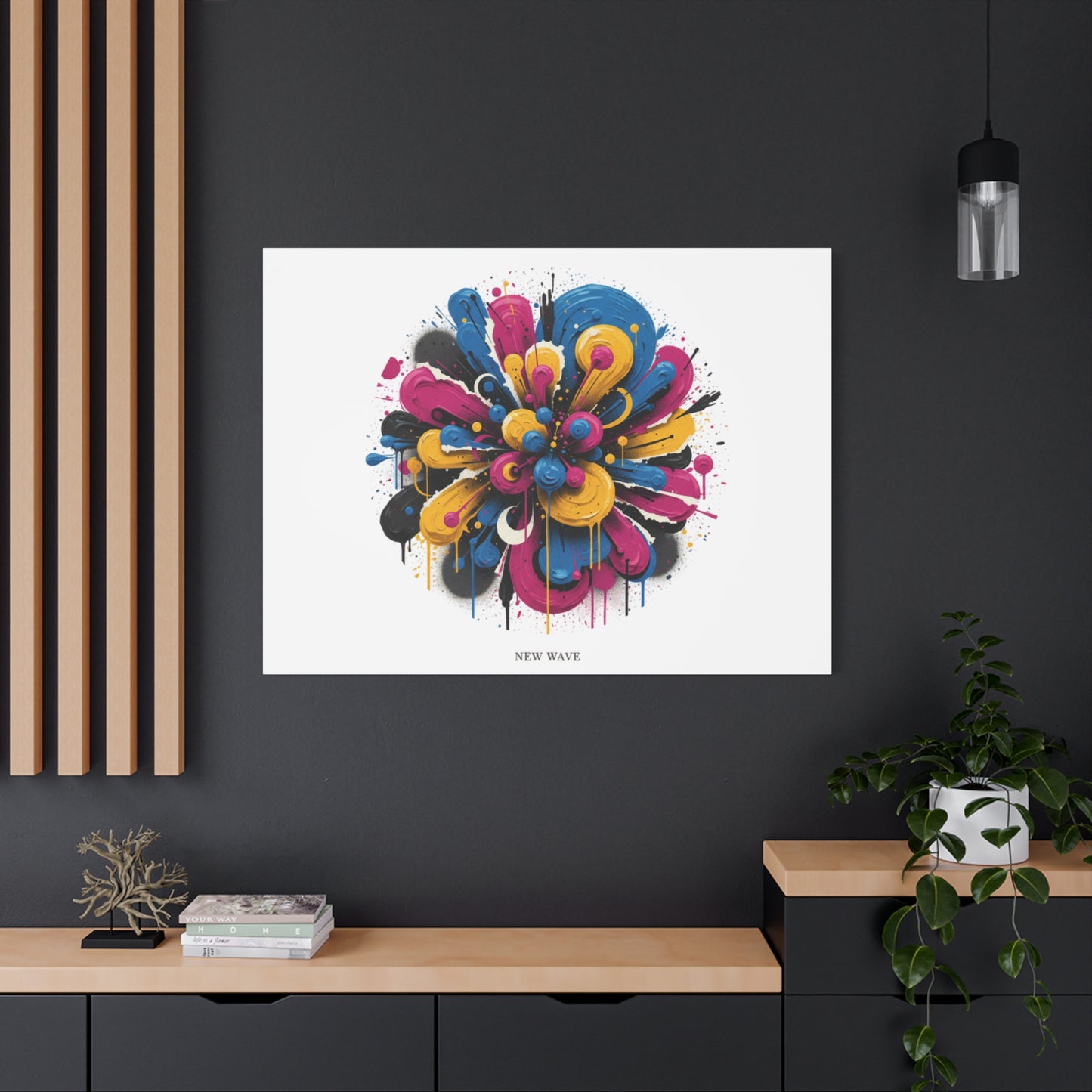 Painterly Abstract Floral Canvas, Matte Stretched Wall Art | Craft Maximalism