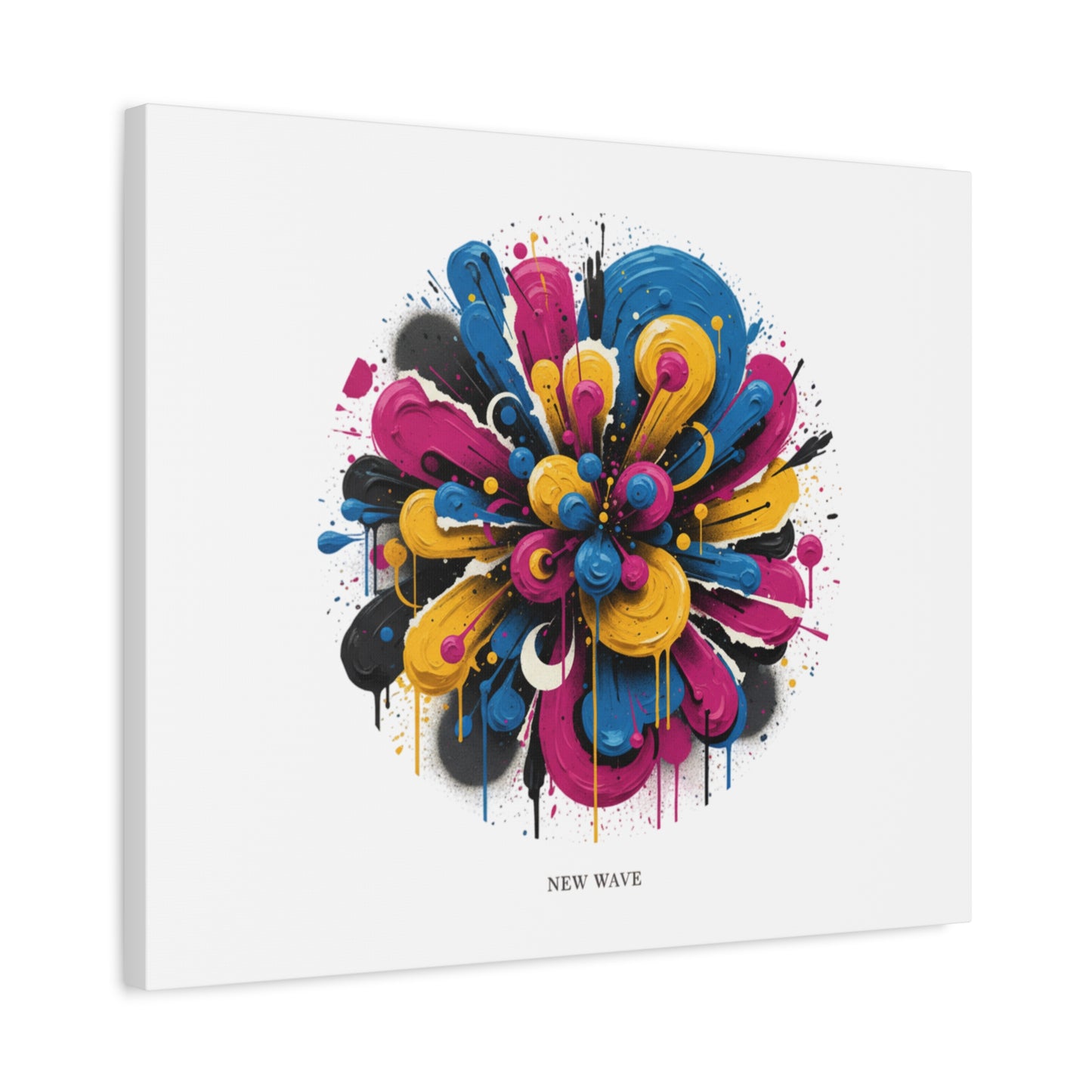 Painterly Abstract Floral Canvas, Matte Stretched Wall Art | Craft Maximalism