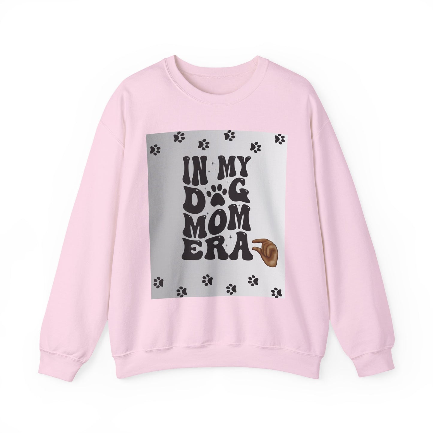 Sweatshirt — "In My Dog Mom Era" Paw Print Graphic Crewneck