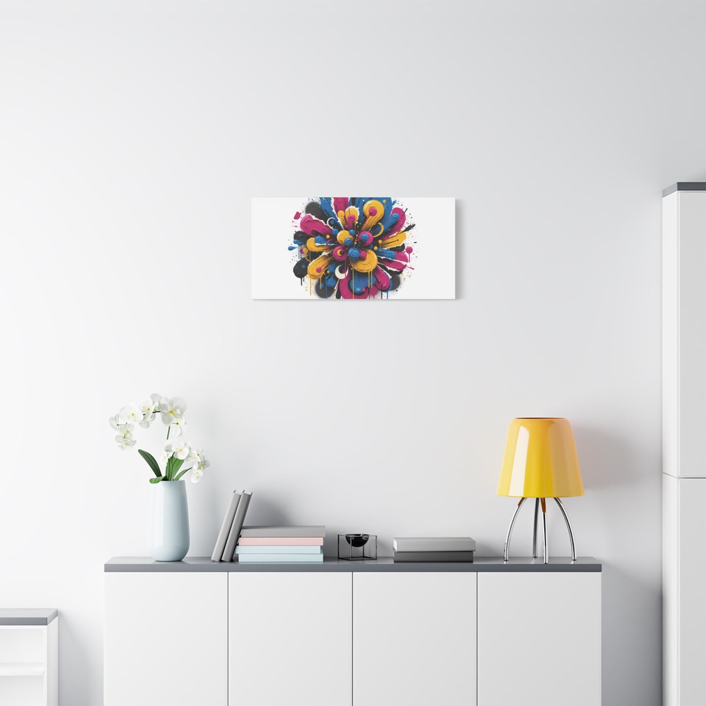 Painterly Abstract Floral Canvas, Matte Stretched Wall Art | Craft Maximalism