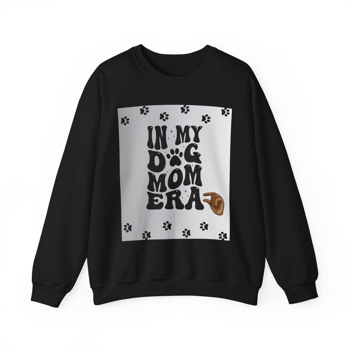 Sweatshirt — "In My Dog Mom Era" Paw Print Graphic Crewneck