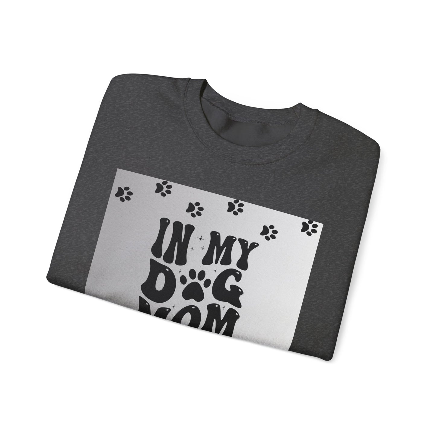 Sweatshirt — "In My Dog Mom Era" Paw Print Graphic Crewneck
