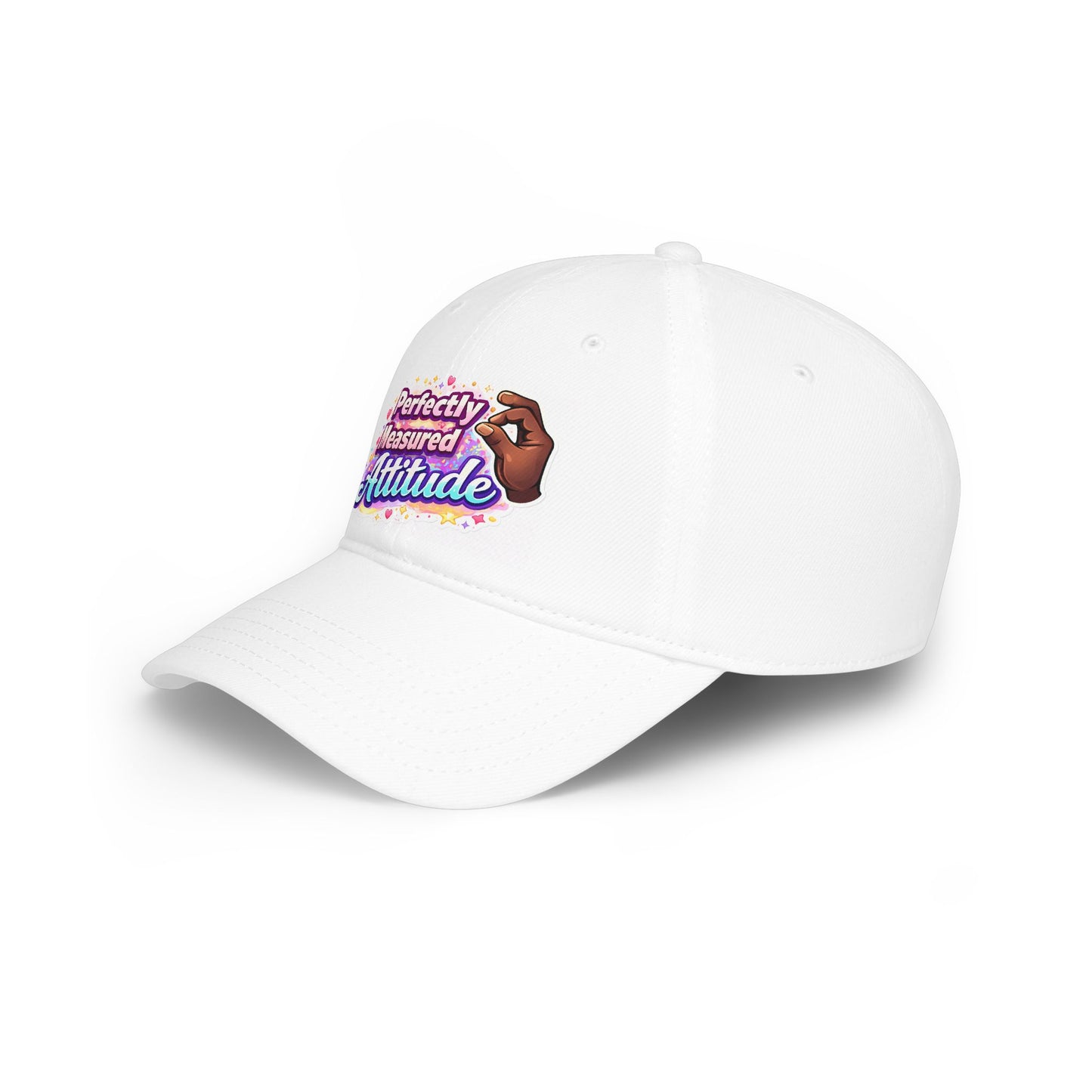Perfectly Measured Attitude Cap — Low Profile Baseball Hat with Sassy Hand Snap Design