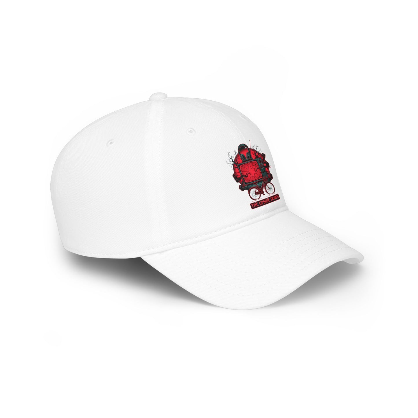 Retro Red TV Skull Cap – 'One More Round' Baseball Hat