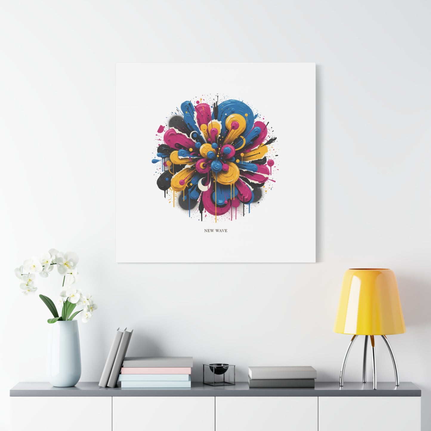 Painterly Abstract Floral Canvas, Matte Stretched Wall Art | Craft Maximalism