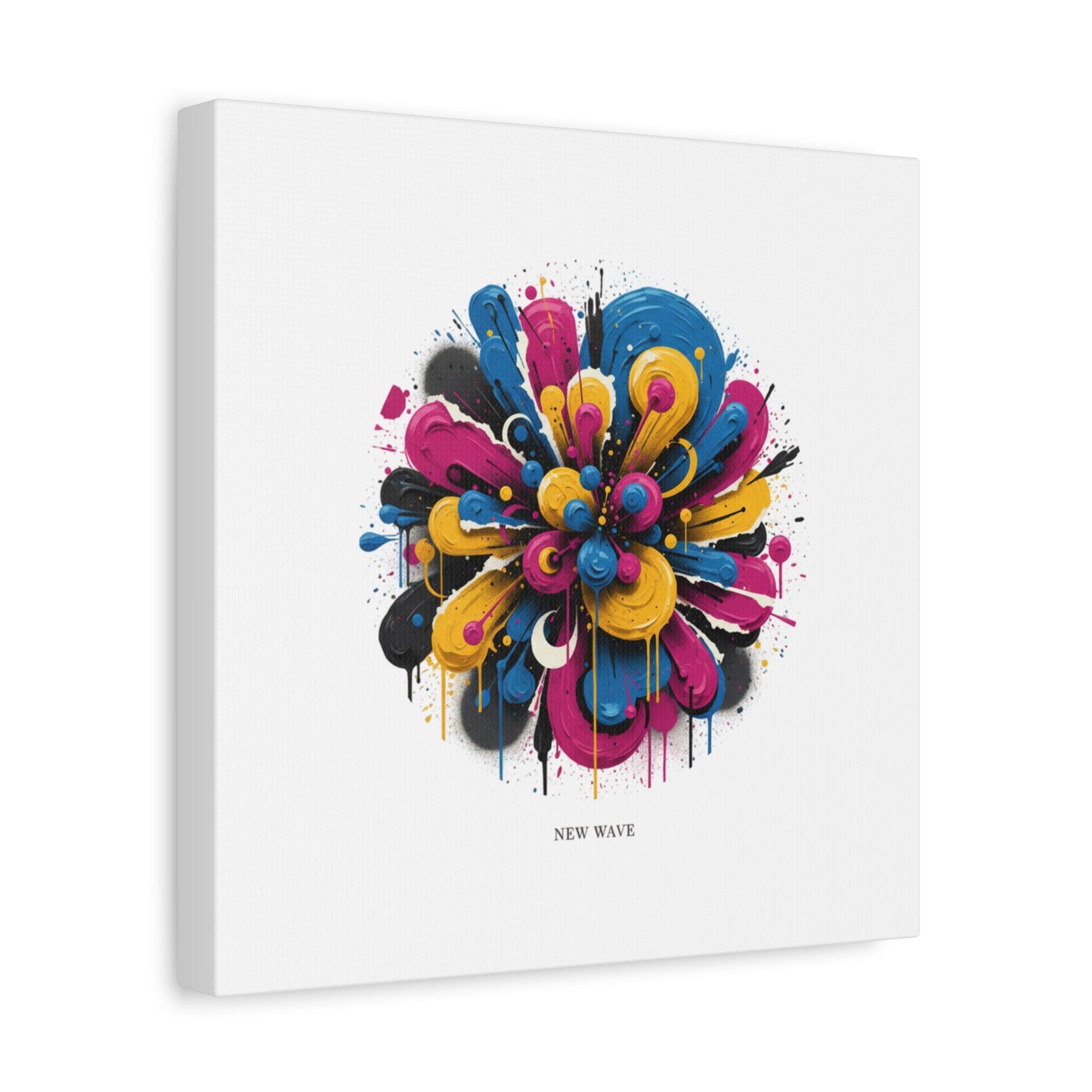 Painterly Abstract Floral Canvas, Matte Stretched Wall Art | Craft Maximalism