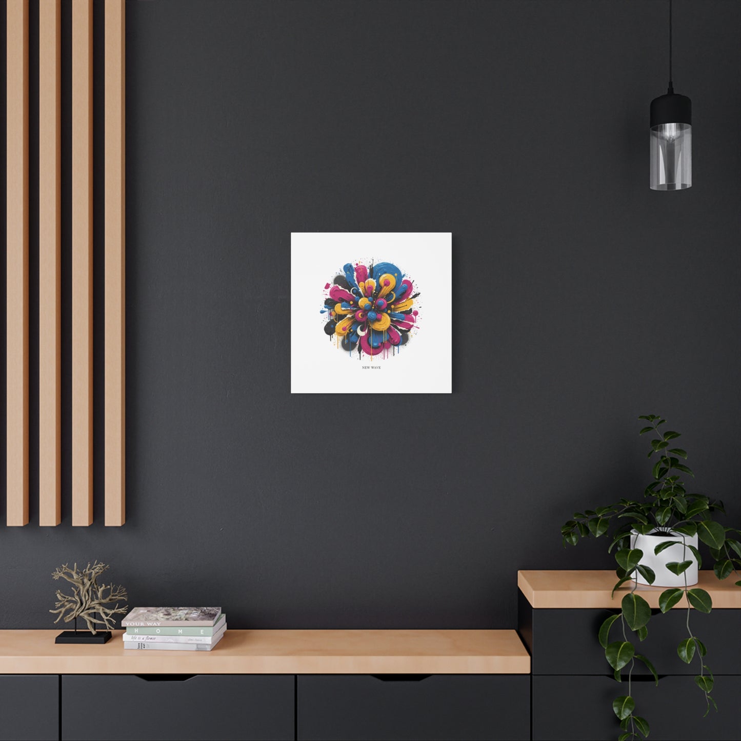 Painterly Abstract Floral Canvas, Matte Stretched Wall Art | Craft Maximalism