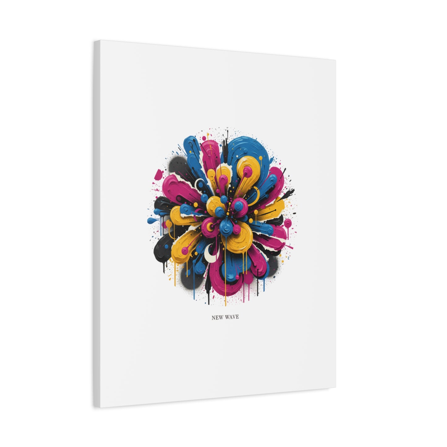 Painterly Abstract Floral Canvas, Matte Stretched Wall Art | Craft Maximalism