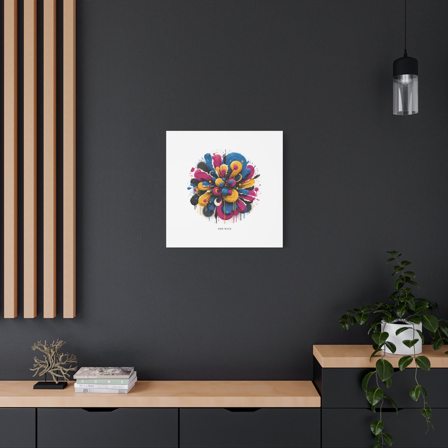 Painterly Abstract Floral Canvas, Matte Stretched Wall Art | Craft Maximalism
