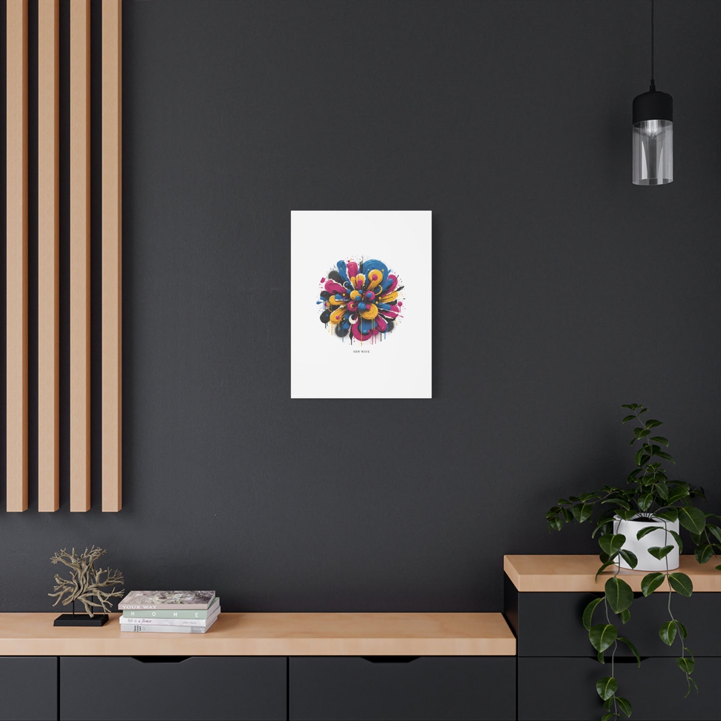 Painterly Abstract Floral Canvas, Matte Stretched Wall Art | Craft Maximalism