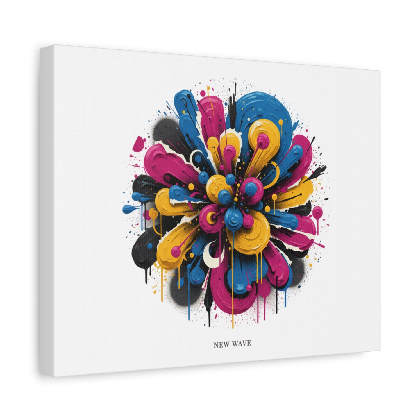 Painterly Abstract Floral Canvas, Matte Stretched Wall Art | Craft Maximalism