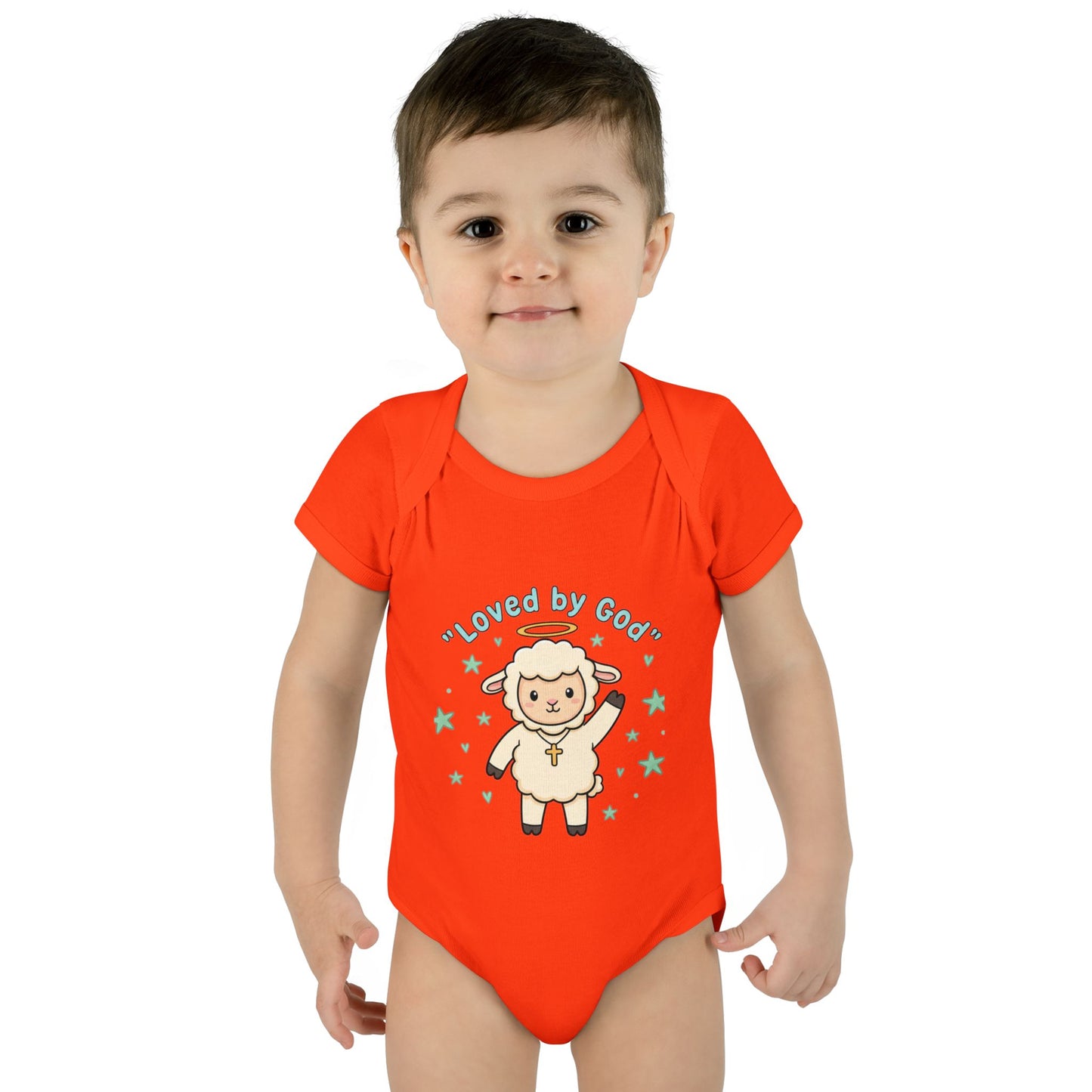 Loved by God Lamb Infant Bodysuit