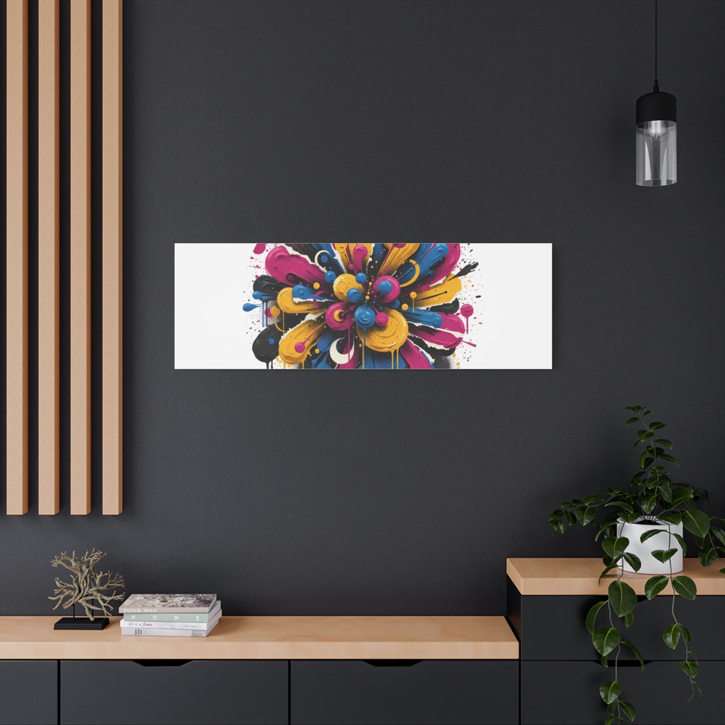 Painterly Abstract Floral Canvas, Matte Stretched Wall Art | Craft Maximalism