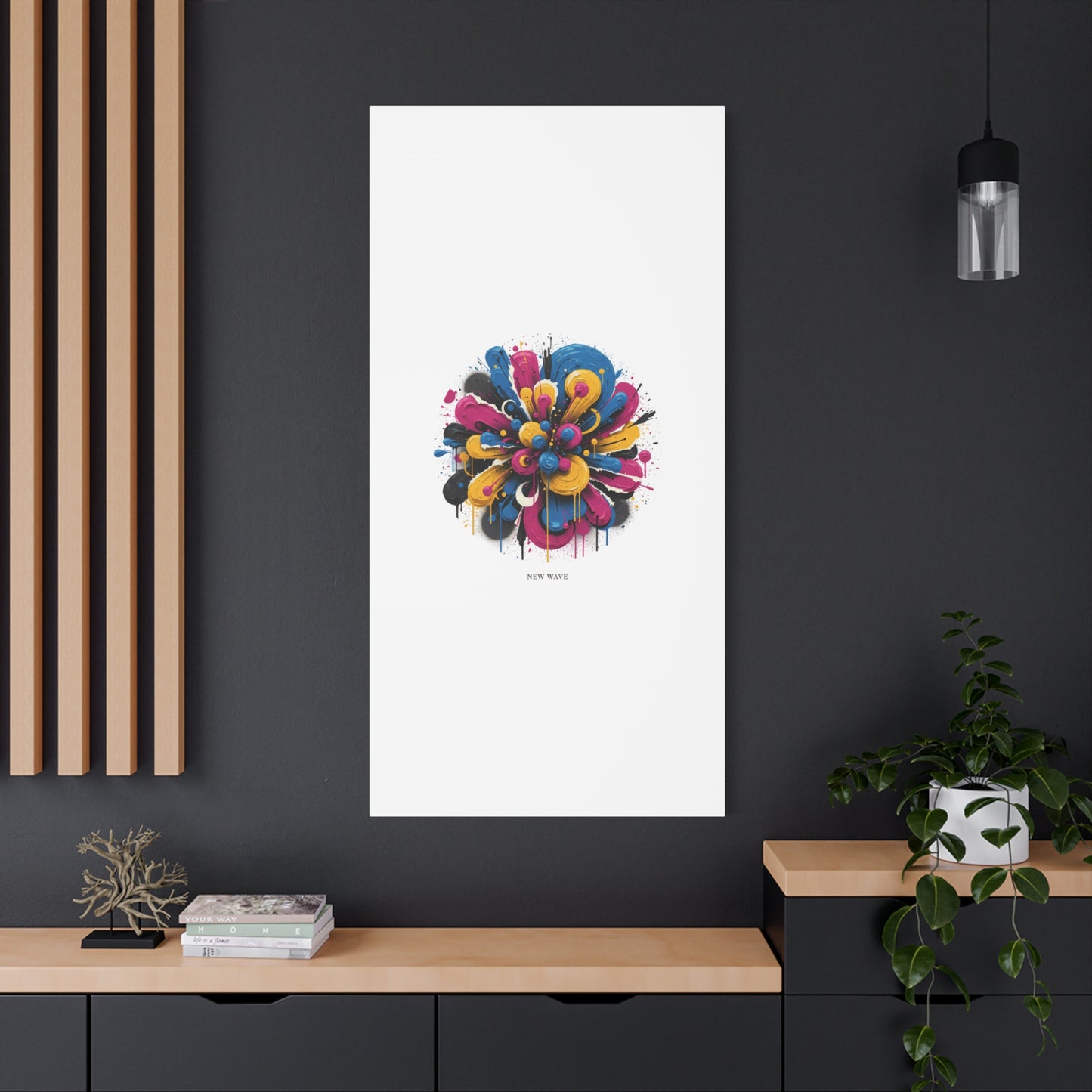 Painterly Abstract Floral Canvas, Matte Stretched Wall Art | Craft Maximalism