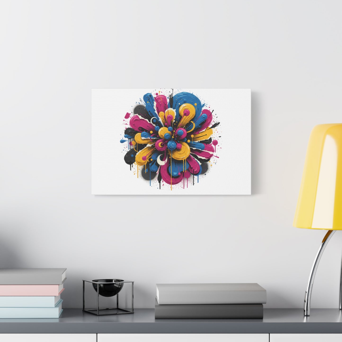 Painterly Abstract Floral Canvas, Matte Stretched Wall Art | Craft Maximalism