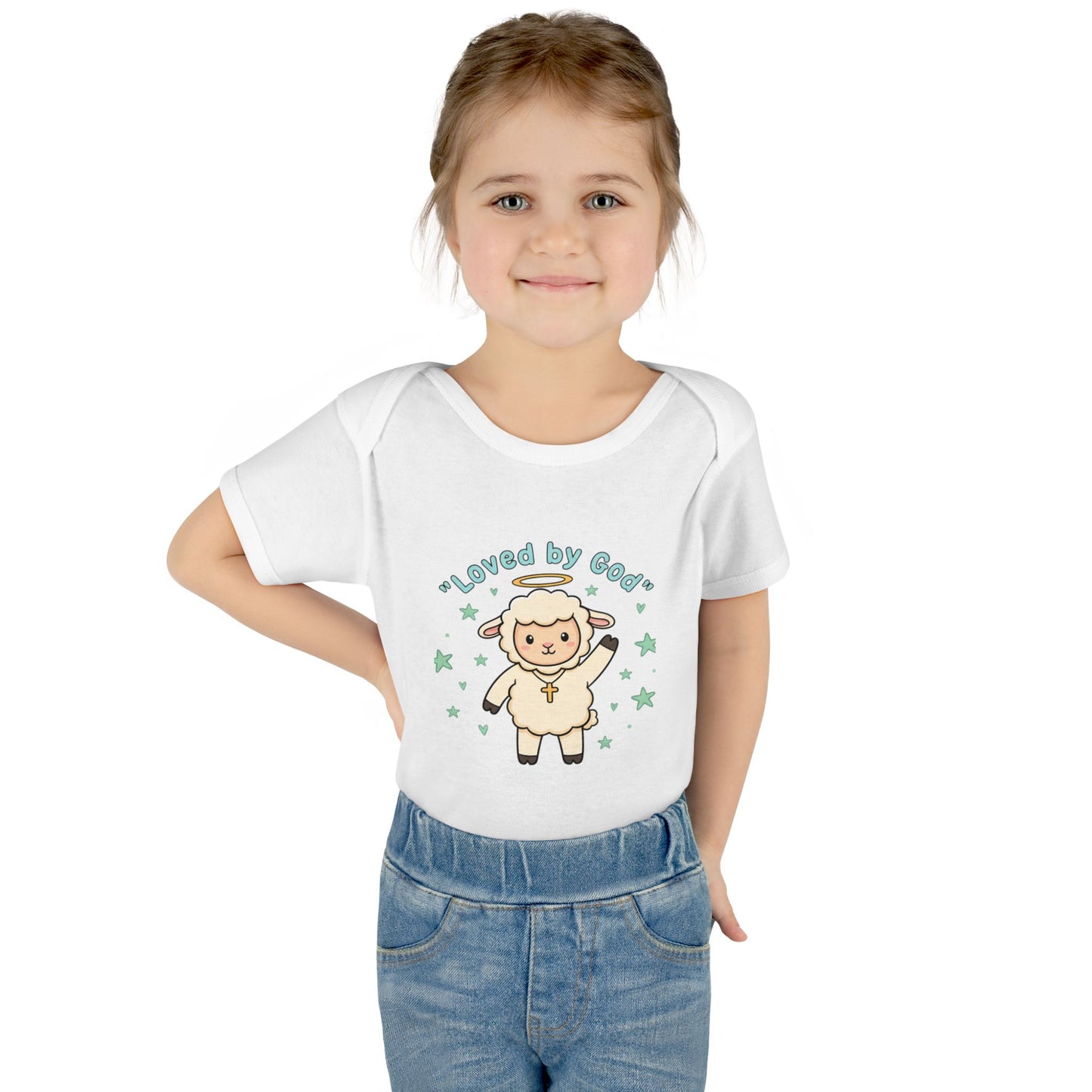 Loved by God Lamb Infant Bodysuit