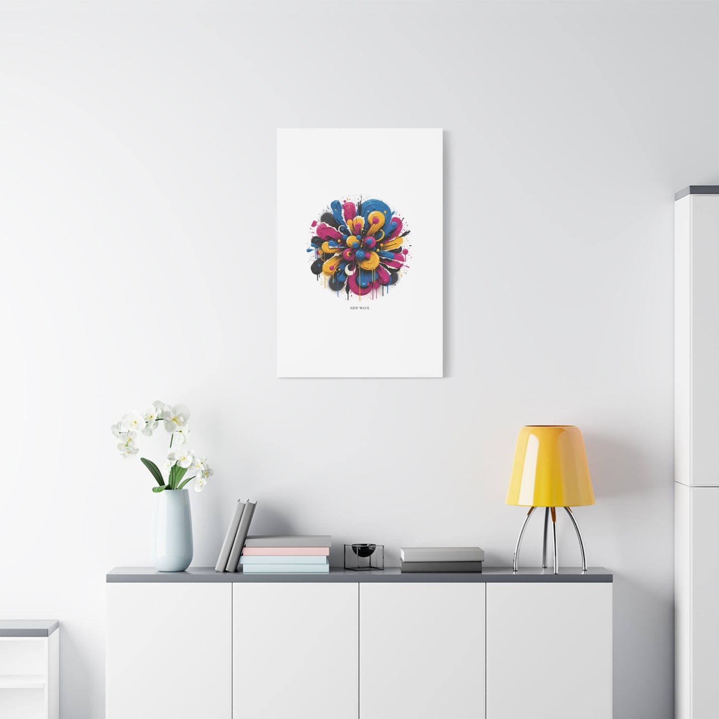 Painterly Abstract Floral Canvas, Matte Stretched Wall Art | Craft Maximalism