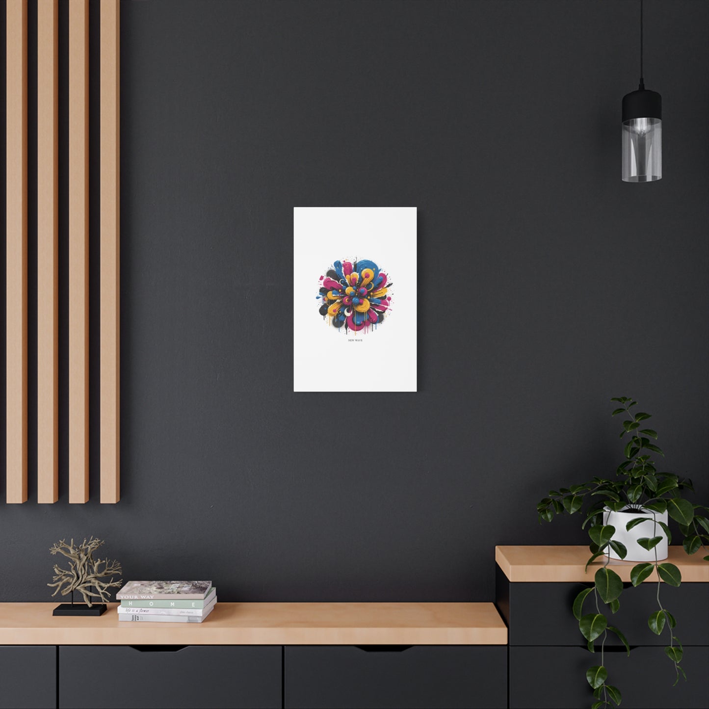 Painterly Abstract Floral Canvas, Matte Stretched Wall Art | Craft Maximalism