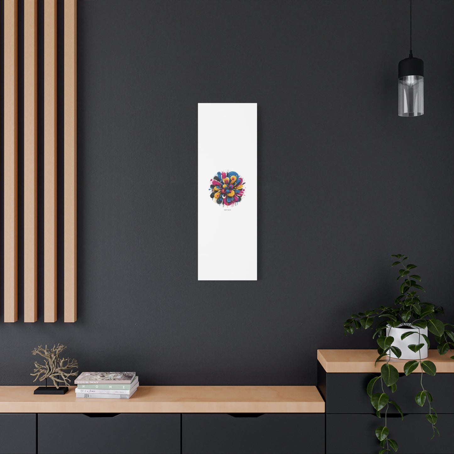 Painterly Abstract Floral Canvas, Matte Stretched Wall Art | Craft Maximalism