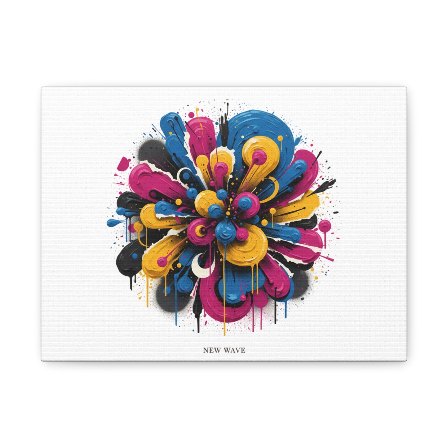 Painterly Abstract Floral Canvas, Matte Stretched Wall Art | Craft Maximalism