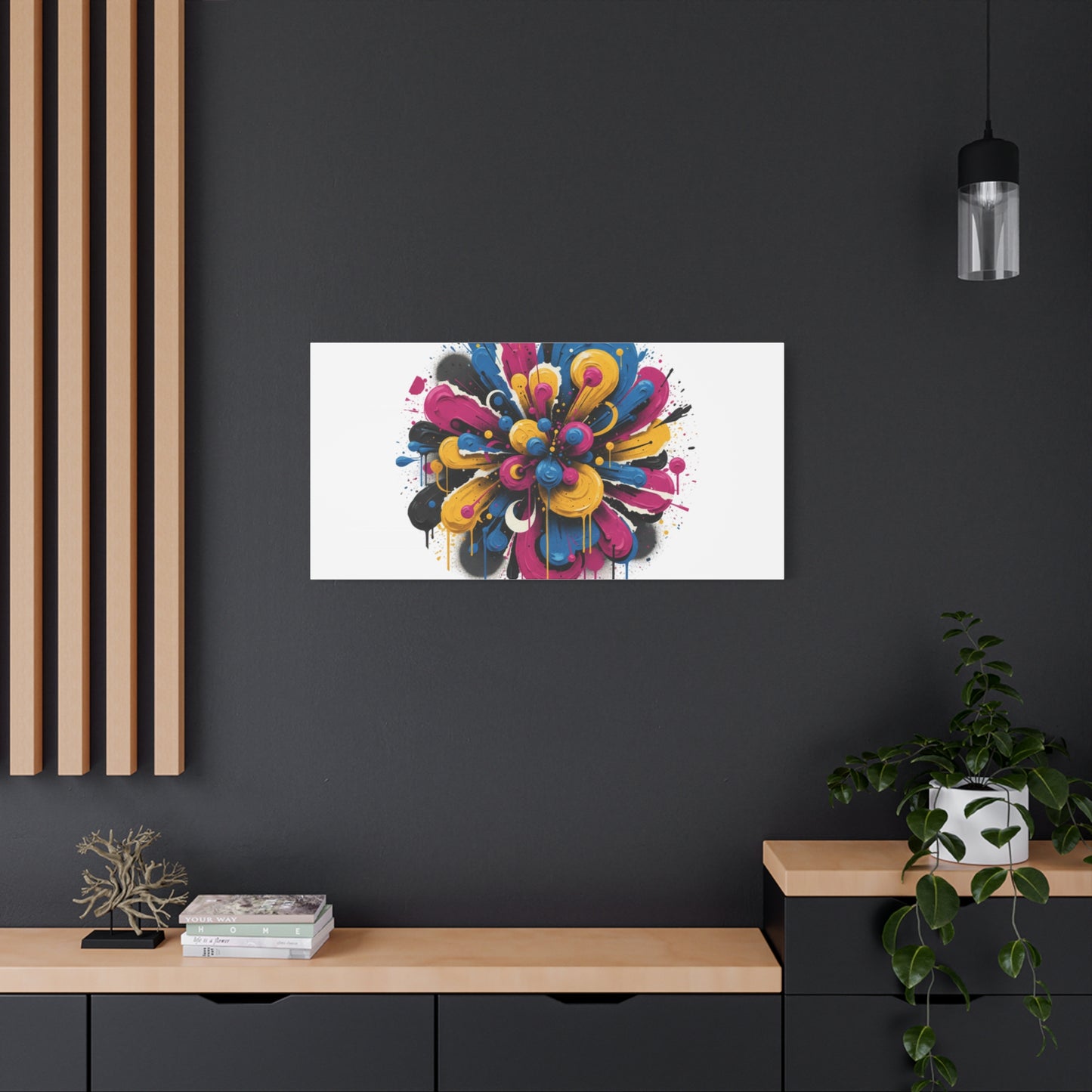 Painterly Abstract Floral Canvas, Matte Stretched Wall Art | Craft Maximalism