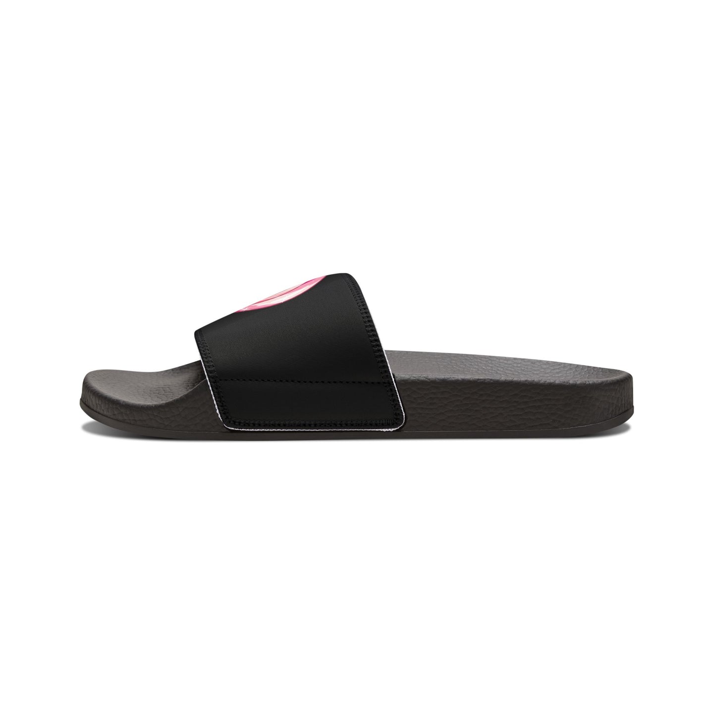 Women's Slide Sandals — "Pink Swirly lollipop " Removable-Strap Slides