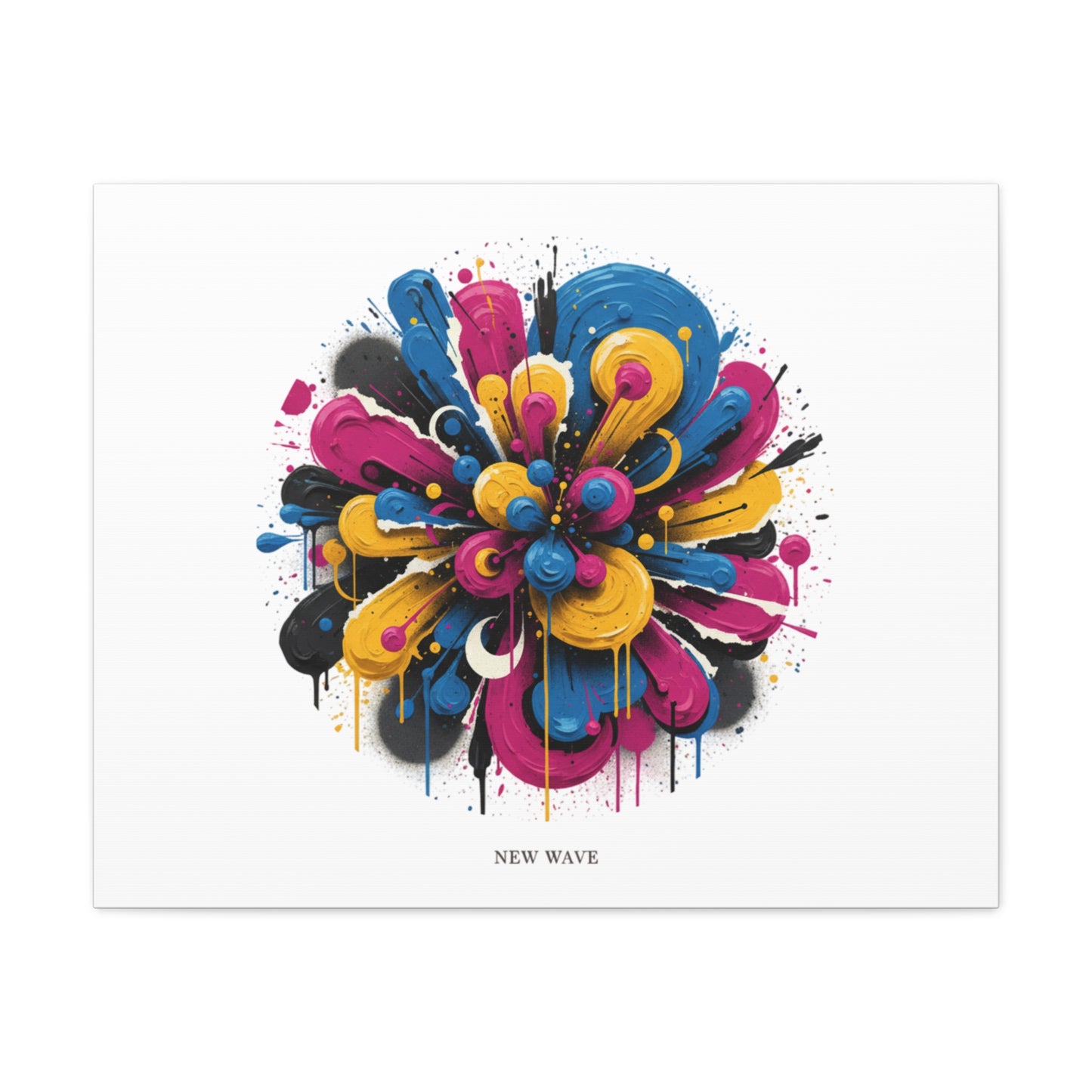 Painterly Abstract Floral Canvas, Matte Stretched Wall Art | Craft Maximalism