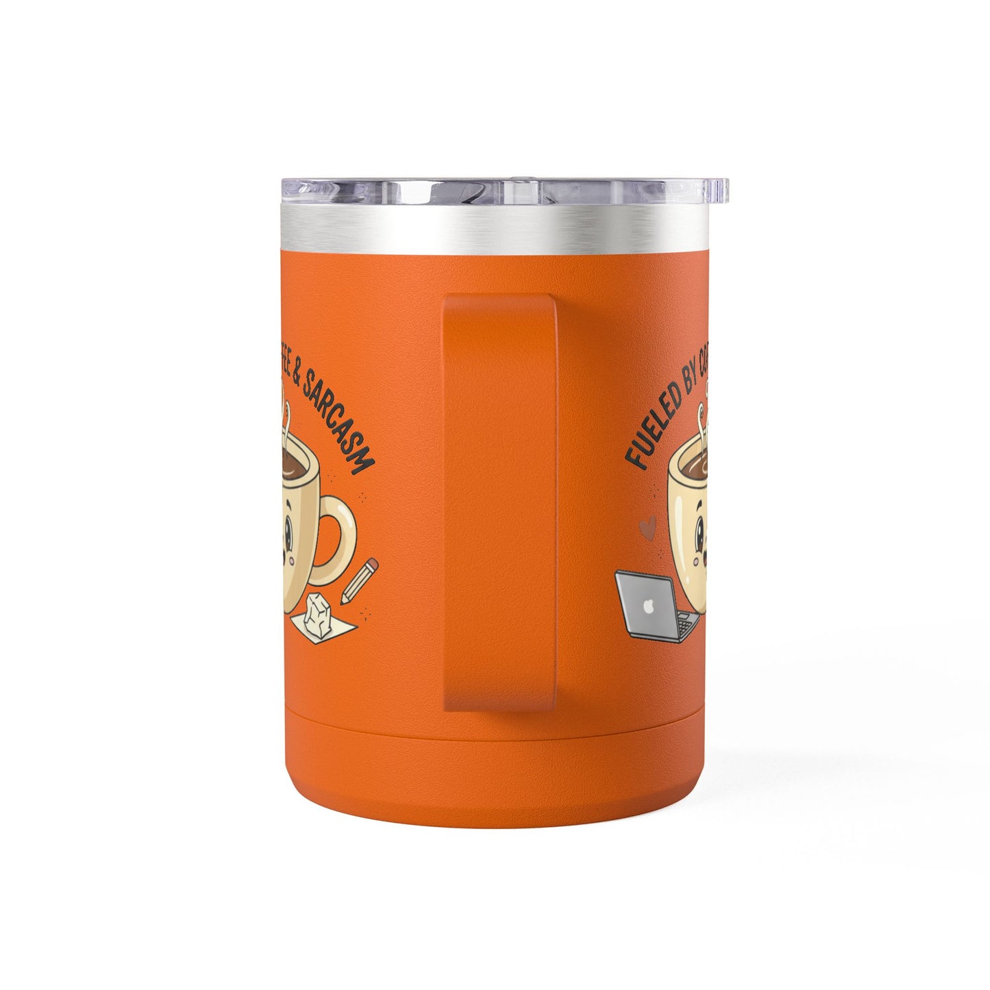 Mug — "Fueled by Coffee & Sarcasm" 15oz Travel Tumbler