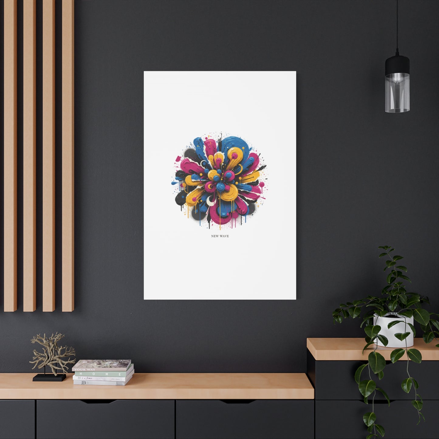 Painterly Abstract Floral Canvas, Matte Stretched Wall Art | Craft Maximalism