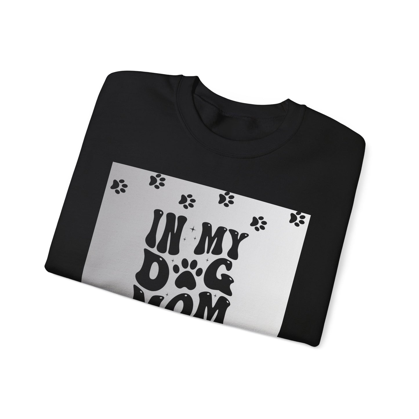Sweatshirt — "In My Dog Mom Era" Paw Print Graphic Crewneck