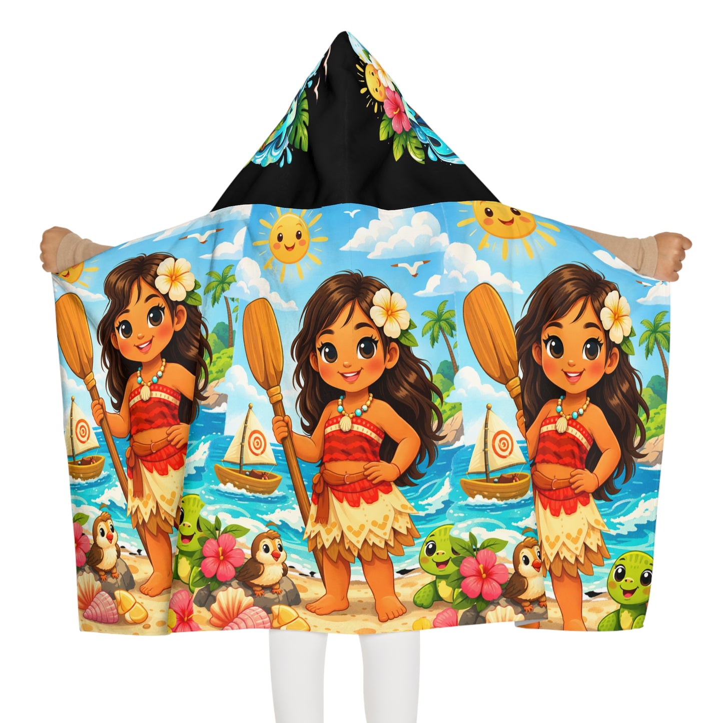 Youth Hooded Towel – “Moana” Beach & Bath Wrap