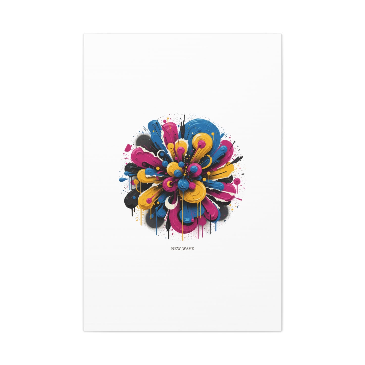 Painterly Abstract Floral Canvas, Matte Stretched Wall Art | Craft Maximalism
