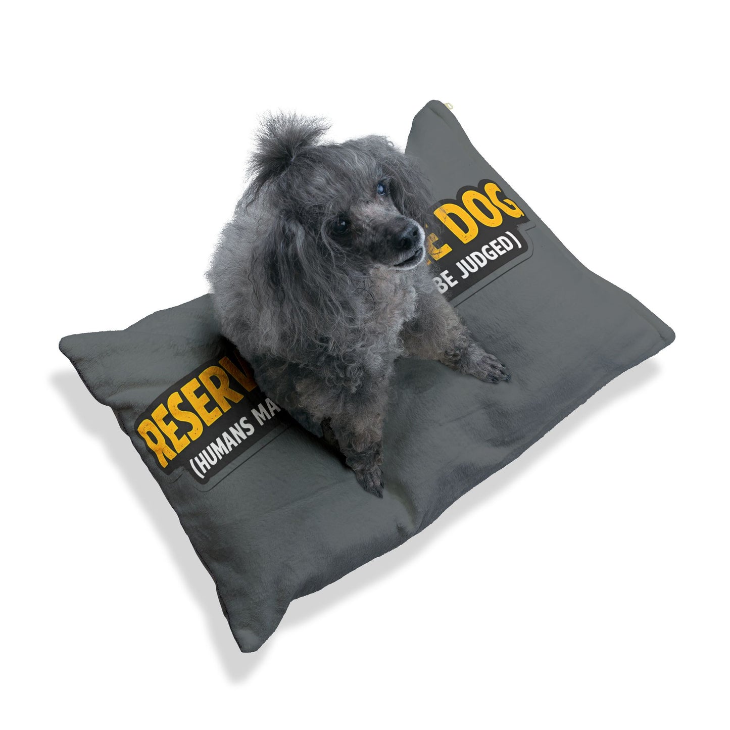 Reserved for the Dog Pet Bed — Funny 'Humans May Sit...But You Will Be Judged' Dog Bed