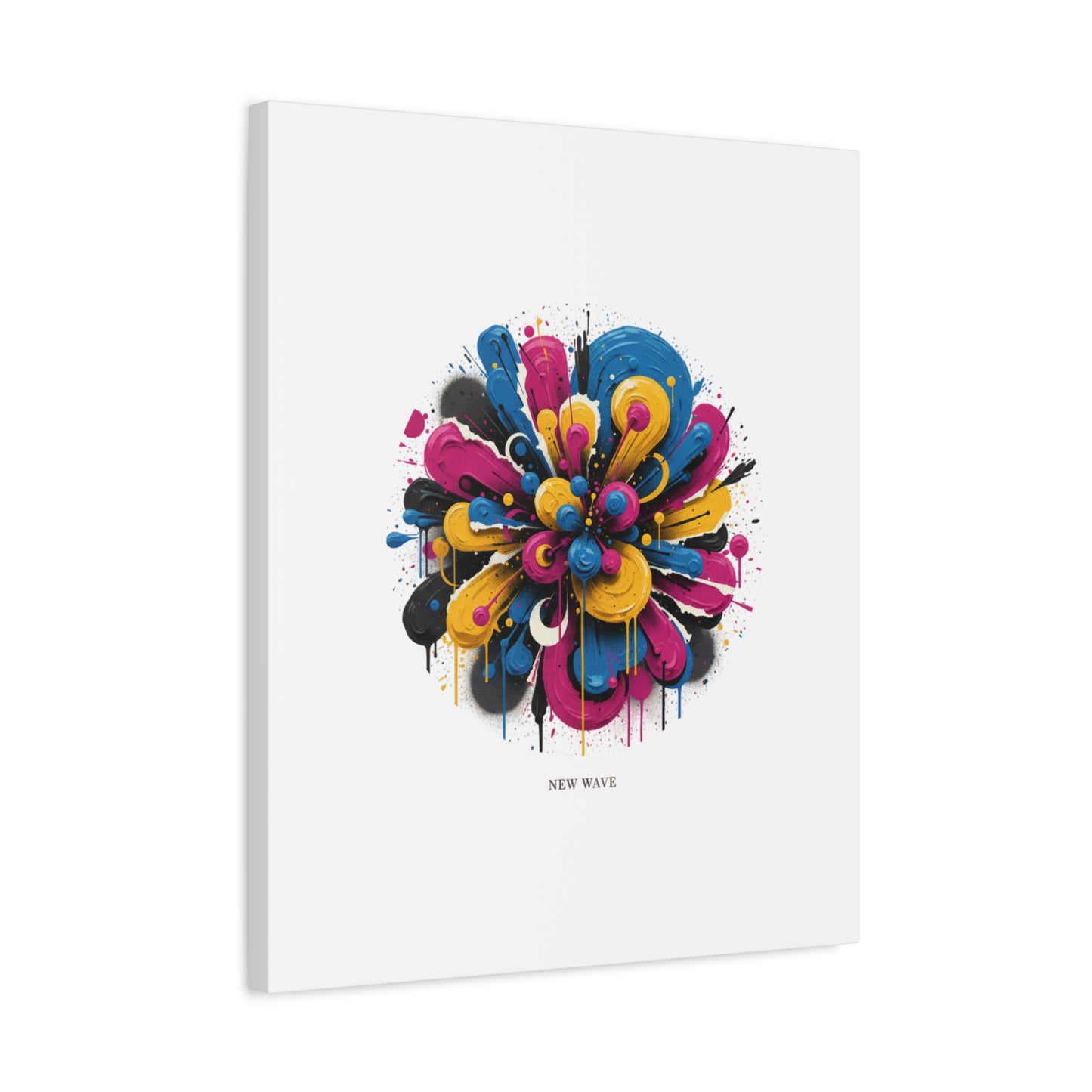 Painterly Abstract Floral Canvas, Matte Stretched Wall Art | Craft Maximalism