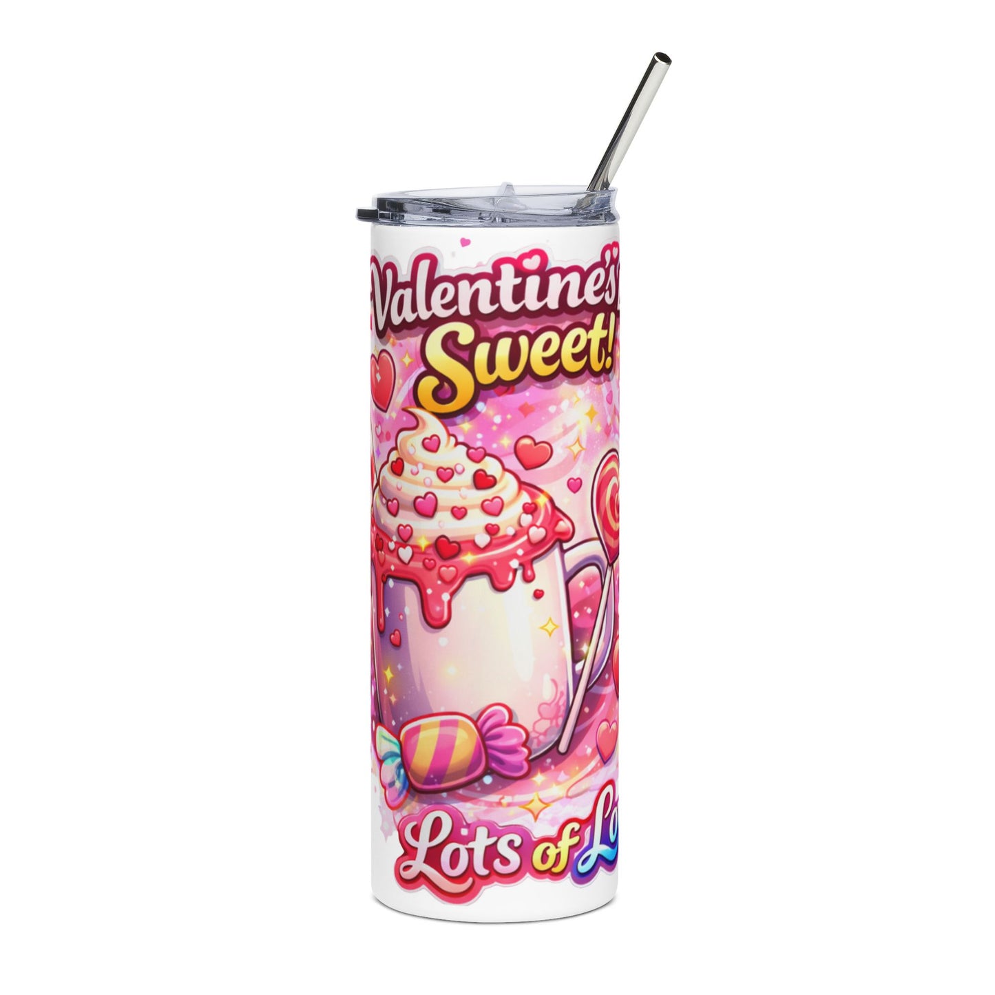 Valentine's Sweet 'Lots of Love' -20oz Stainless Steel Tumbler