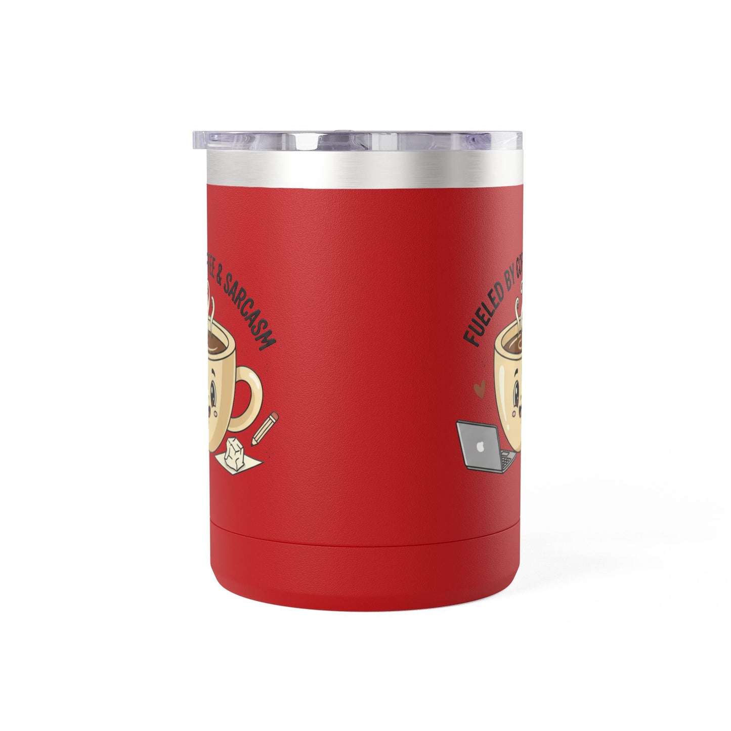 Mug — "Fueled by Coffee & Sarcasm" 15oz Travel Tumbler