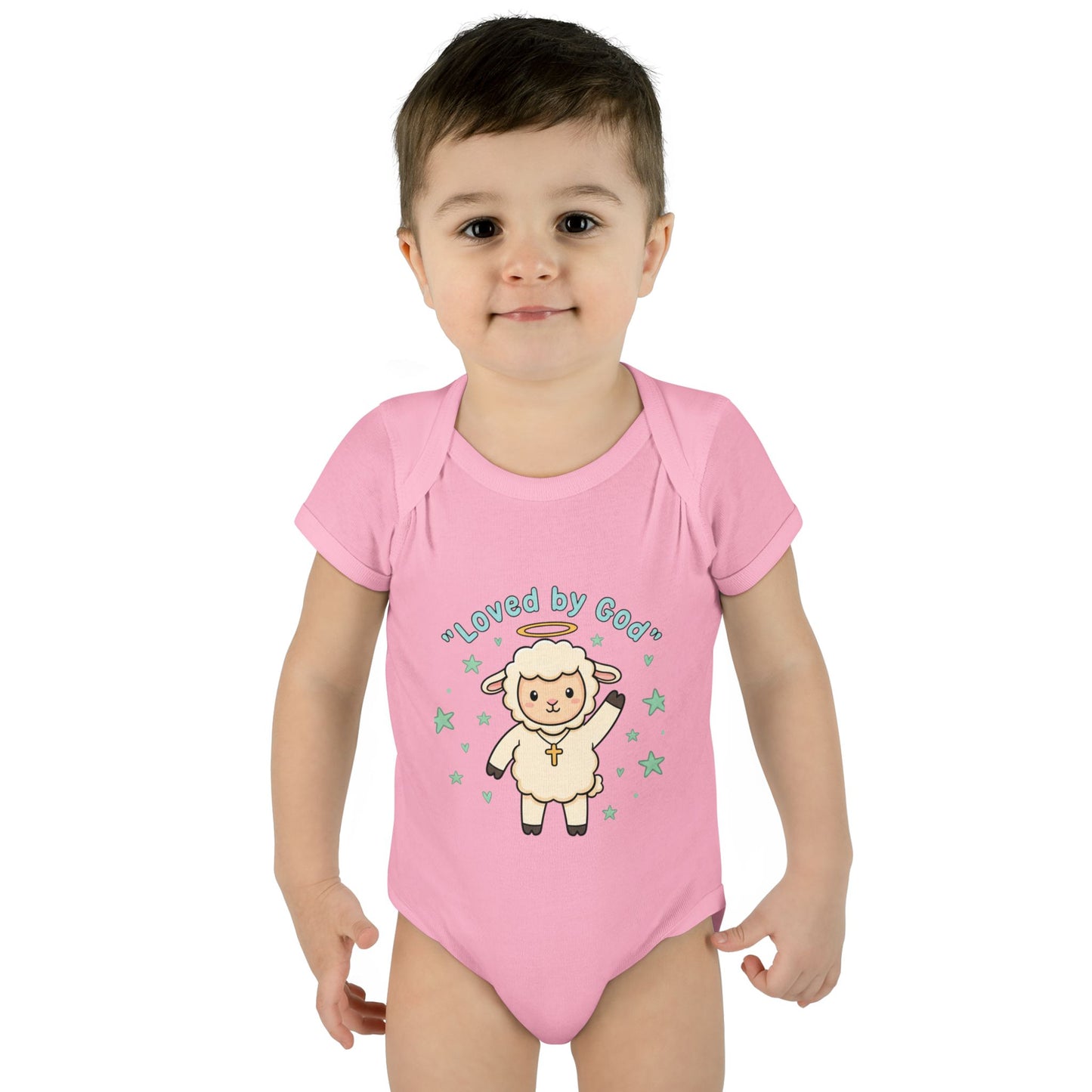 Loved by God Lamb Infant Bodysuit