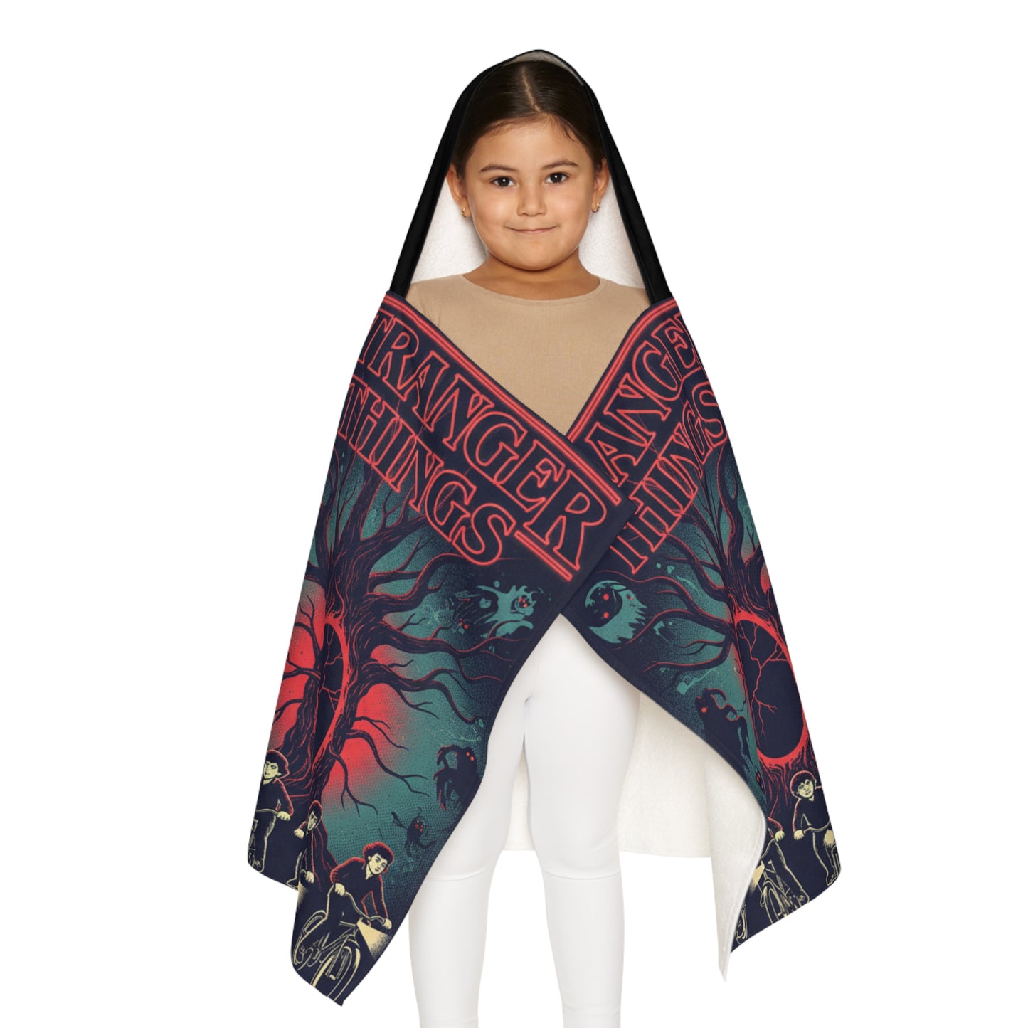 Stranger Things Youth Hooded Towel – Retro Sci‑Fi Kids Beach & Bath Wrap
