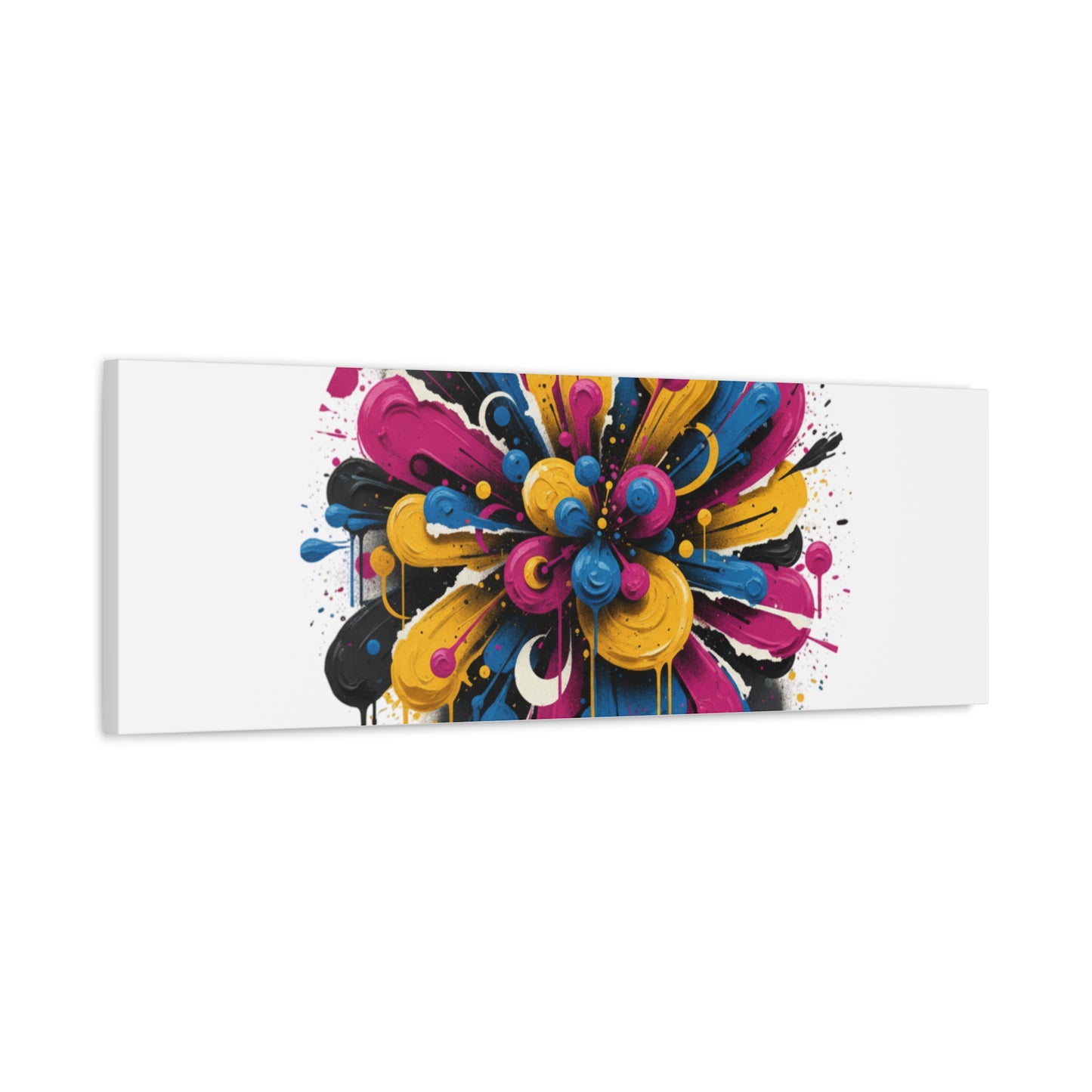 Painterly Abstract Floral Canvas, Matte Stretched Wall Art | Craft Maximalism