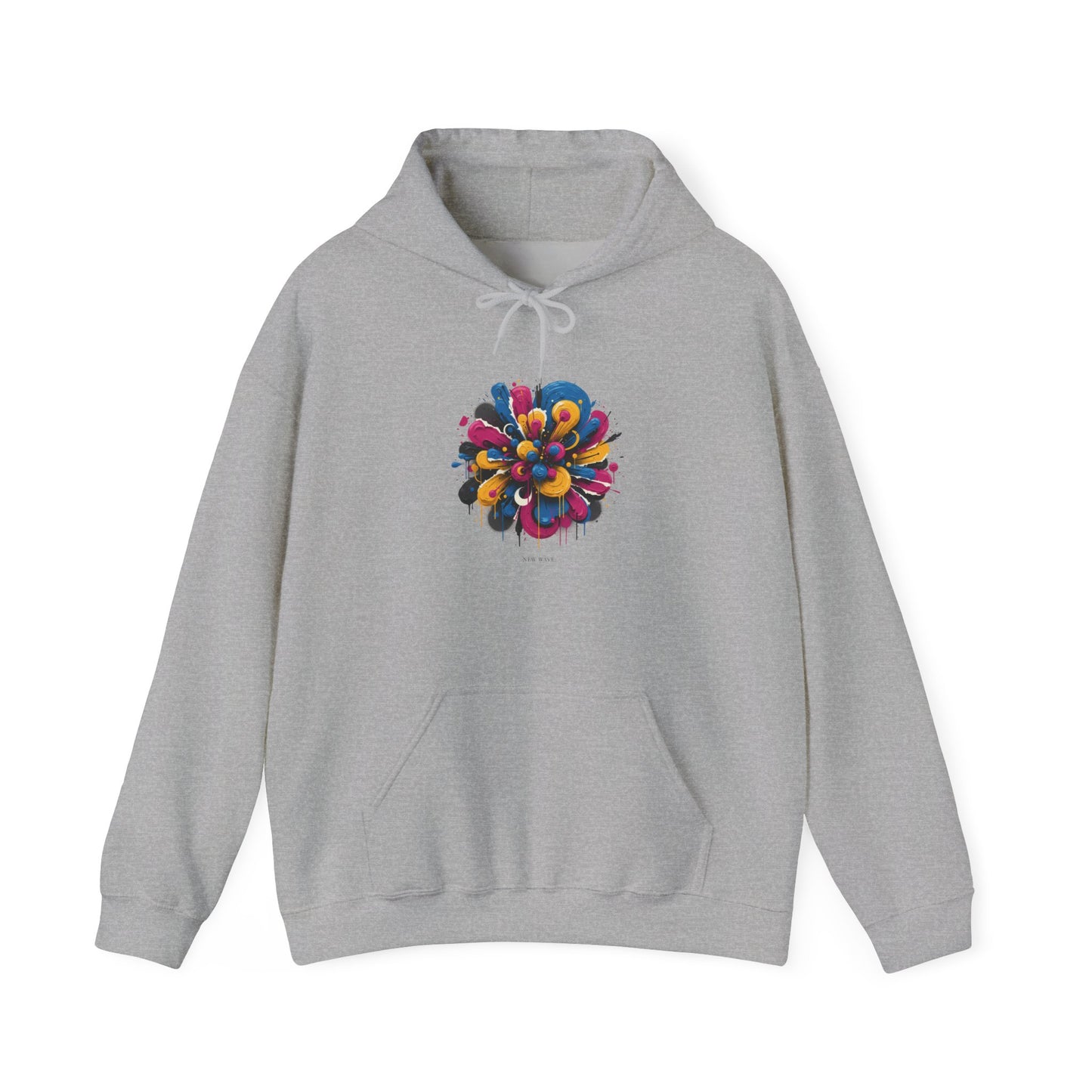 Painterly Abstract Floral Hoodie | Artsy Brushstroke Graphic