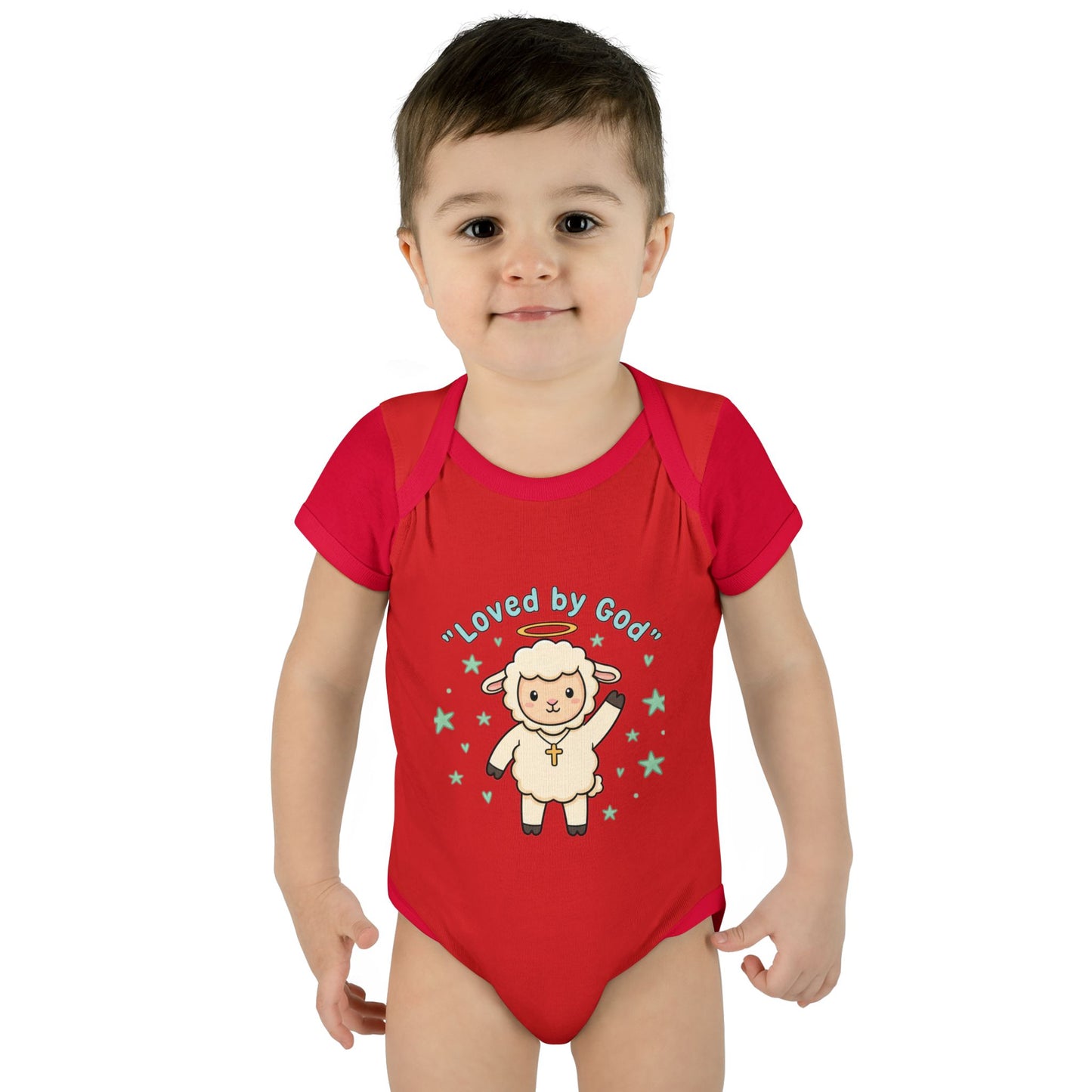 Loved by God Lamb Infant Bodysuit